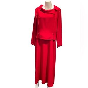 J Taylor Women Size  12 Red Long Dress. In  excellent condition.